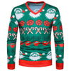 V Neck Christmas Pattern Ugly T-shirt