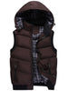 Zip Up Detachable Hood Padded Vest