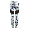 Trendy Camouflage Print Mesh Spliced Women Yoga Pants
