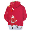 Hooded 3D Christmas Santa Print Pullover Hoodie