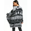 Christmas Elk Knit Draped Tunic Cardigan