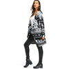Christmas Elk Knit Draped Tunic Cardigan