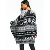 Christmas Elk Knit Draped Tunic Cardigan