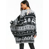 Christmas Elk Knit Draped Tunic Cardigan