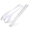 Portable Tableware Detachable Chopsticks / Spoon / Fork with Storage Bag for Camping