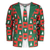 Crew Neck Long Sleeve Christmas T-shirt