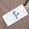 Dropped Shoulder Zip Embellished Sweater with Choker