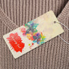 Dropped Shoulder Zip Embellished Sweater with Choker