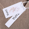 Dropped Shoulder Zip Embellished Sweater with Choker