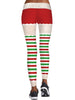 Christmas Striped Berry Print Skinny Leggings