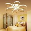EverFlower Modern Simple Floral Shape LED Semi Flush Mount Ceiling Light With Max 75W Painted Finish