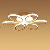 EverFlower Modern Simple Floral Shape LED Semi Flush Mount Ceiling Light With Max 75W Painted Finish