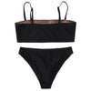 Floral Embroidered Cami Tube Bikini Set