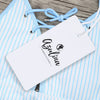 Tie Side Striped Lace-up Bikini Set
