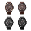 NAVIFORCE 9056 Male Quartz Watch Leather Strap 3ATM Water Resistant Luminous