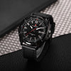 NAVIFORCE 9056 Male Quartz Watch Leather Strap 3ATM Water Resistant Luminous