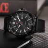 NAVIFORCE 9056 Male Quartz Watch Leather Strap 3ATM Water Resistant Luminous