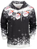 Christmas Santa Claus Drawstring Neck Hoodie