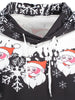 Christmas Santa Claus Drawstring Neck Hoodie