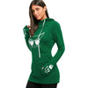 Cartoon Cat Print Drawstring Tunic Hoodie