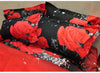 Stylish 3D Rose Flower Pattern Duvet Cover Bedding 3pcs