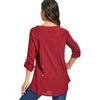 Lace Buttoned V-neck Blouse