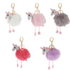 Cute Fluffy Rainbow Horse Keychain