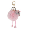 Cute Fluffy Rainbow Horse Keychain