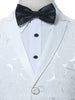 Lapel Single Breasted Flap Pocket Jacquard Blazer