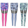 Trendy Camouflage Mesh Spliced Skinny Women Yoga Pants