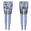 Trendy Camouflage Mesh Spliced Skinny Women Yoga Pants