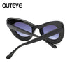 Big Large Cat Eye Butterfly Women Sunglasses Oversized Fashion Plastic Frame DW