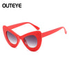 Big Large Cat Eye Butterfly Women Sunglasses Oversized Fashion Plastic Frame DW