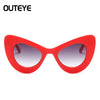 Big Large Cat Eye Butterfly Women Sunglasses Oversized Fashion Plastic Frame DW