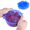 Stretchy Vacuum Rubber Case Reusable Fresh Storage Silicone Cover 6pcs