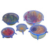 Stretchy Vacuum Rubber Case Reusable Fresh Storage Silicone Cover 6pcs