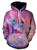 3D Trippy Cat Galaxy Print Pullover Hoodie