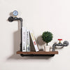 Retro Art Iron Pipe Wall Decoration Display Rack Bookshelf