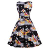 Vintage Santa Claus Print Christmas Skater Dress