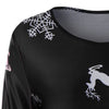 Christmas Snowflake Long Sleeve Tee Dress