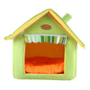 Striped Pattern Removable Dog Cat House Pet Bed