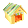 Striped Pattern Removable Dog Cat House Pet Bed