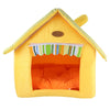 Striped Pattern Removable Dog Cat House Pet Bed