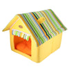 Striped Pattern Removable Dog Cat House Pet Bed