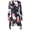 Long Sleeve Printed Christmas Mini Swing Dress