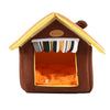 Striped Pattern Removable Dog Cat House Pet Bed
