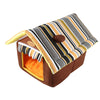 Striped Pattern Removable Dog Cat House Pet Bed