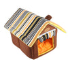 Striped Pattern Removable Dog Cat House Pet Bed