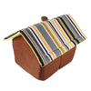 Striped Pattern Removable Dog Cat House Pet Bed