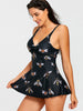 Bees Print  Skirted Swimsuit